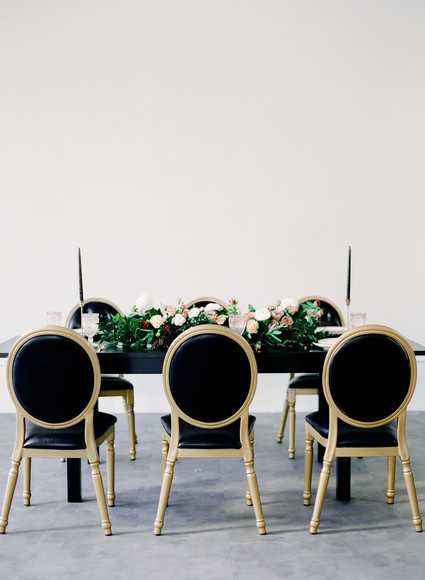 Black and mauve wedding inspiration at Slate Event Space in St Louis Inspiration