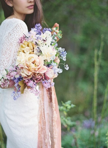 Pastel summer bridal bouquet