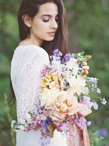 Pastel summer bridal bouquet