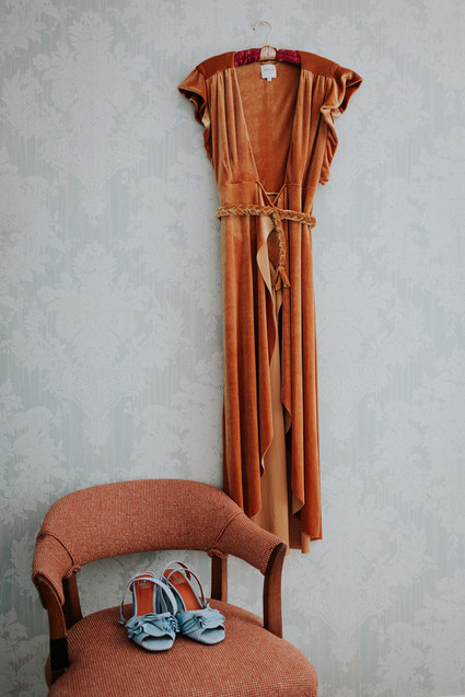 Ochre reception dress