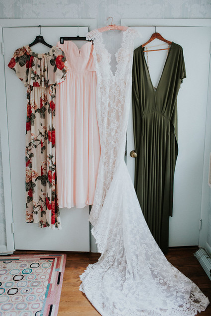 Colorful floral backyard summer wedding in Connecticut