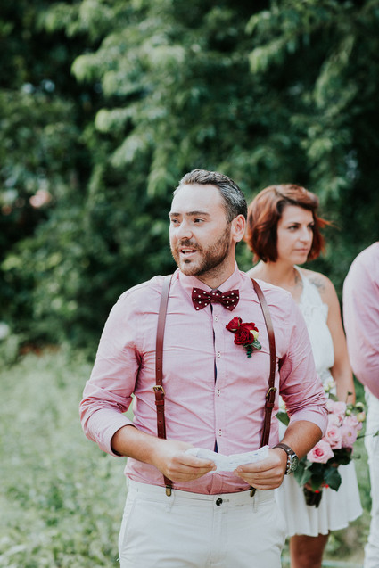 Colorful floral backyard summer wedding in Connecticut