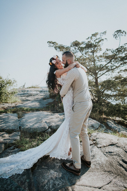 Colorful floral backyard summer wedding in Connecticut