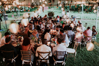 Colorful floral backyard summer wedding in Connecticut