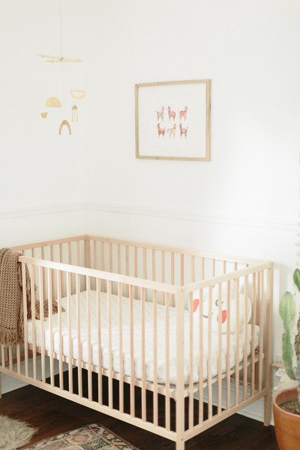 Earthy pastel girl's nursery