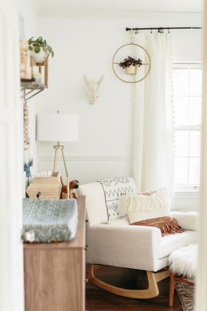Earthy pastel girl's nursery