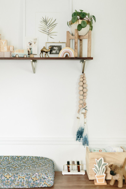 Earthy pastel girl's nursery