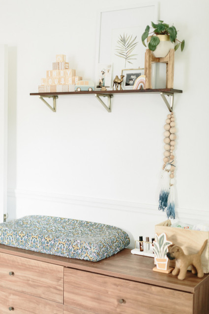 Earthy pastel girl's nursery