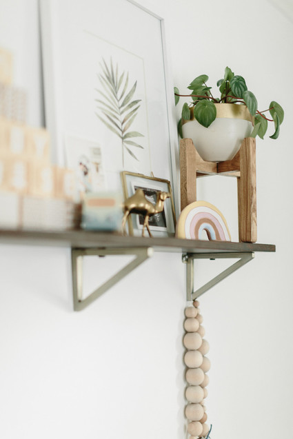 Earthy pastel girl's nursery