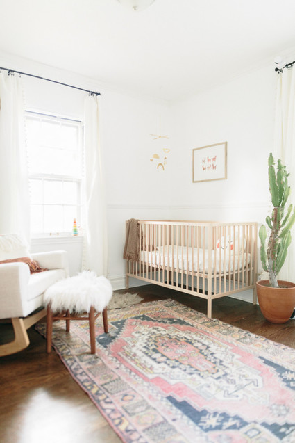 Earthy pastel girl's nursery