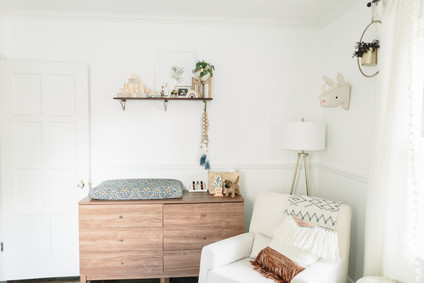 Earthy pastel girl's nursery