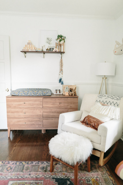 Earthy pastel girl's nursery