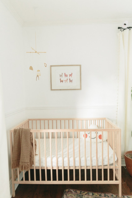 Earthy pastel girl's nursery Inspiration