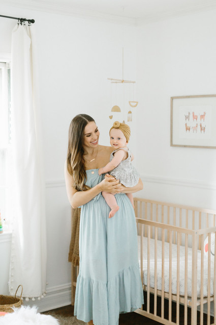Earthy pastel girl's nursery