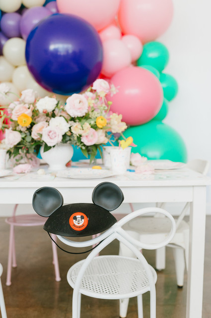 Modern Disneyland themed birthday party
