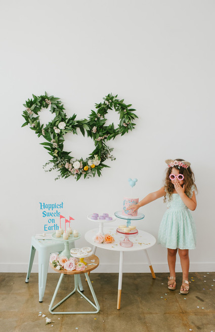 Modern Disneyland themed birthday party