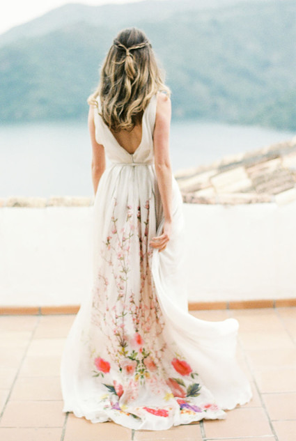 Floral wedding dress