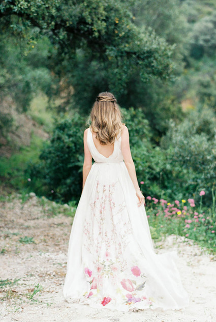 Floral wedding gown