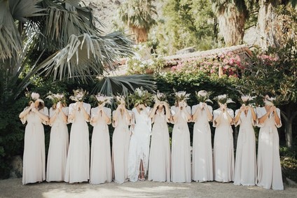 Tropical earth tone Palm Springs wedding at Colony 29