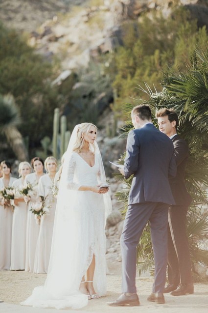 Tropical earth tone Palm Springs wedding at Colony 29