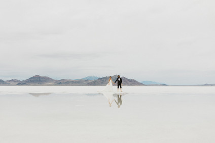 Salt flat wedding portraits