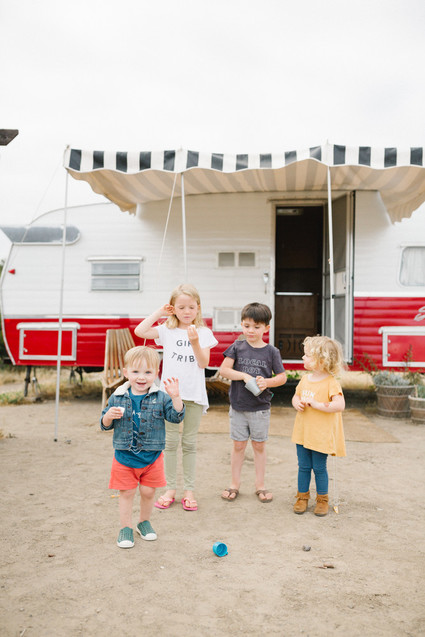 Father's Day camping trip at The Holidays vintage trailers in San Clemente