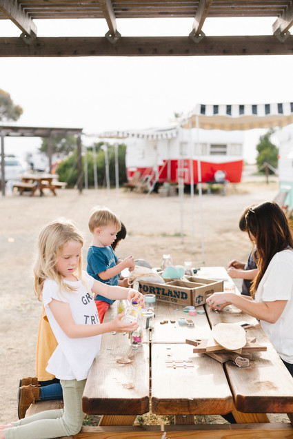 Father's Day camping trip at The Holidays vintage trailers in San Clemente