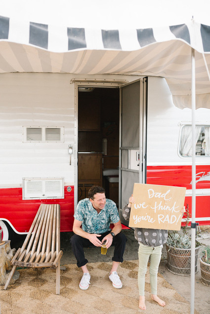 Father's Day camping trip at The Holidays vintage trailers in San Clemente
