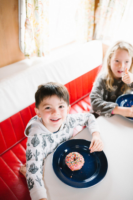 Father's Day camping trip at The Holidays vintage trailers in San Clemente