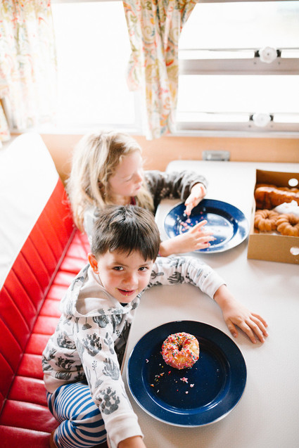 Father's Day camping trip at The Holidays vintage trailers in San Clemente