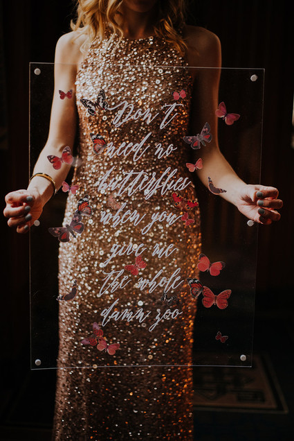 Luxe, moody butterfly inspired wedding