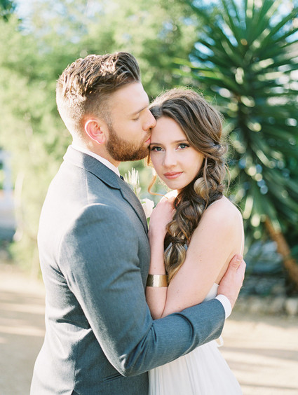 Geometric brass + blush wedding inspiration at Franciscan Gardens Inspiration