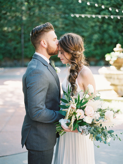 Geometric brass + blush wedding inspiration at Franciscan Gardens Inspiration