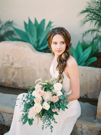 Geometric brass + blush wedding inspiration at Franciscan Gardens Inspiration
