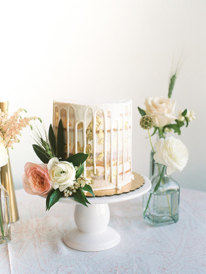 Geometric brass + blush wedding inspiration at Franciscan Gardens