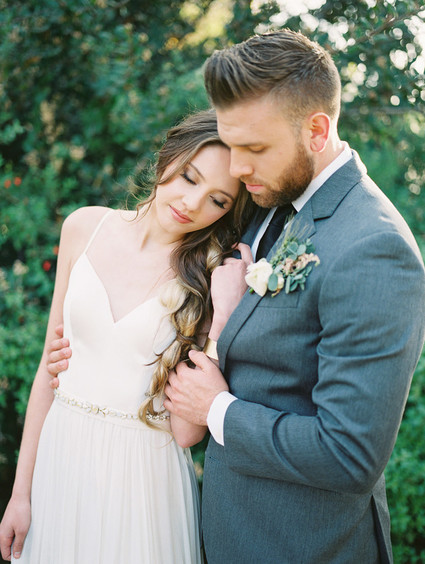 Geometric brass + blush wedding inspiration at Franciscan Gardens