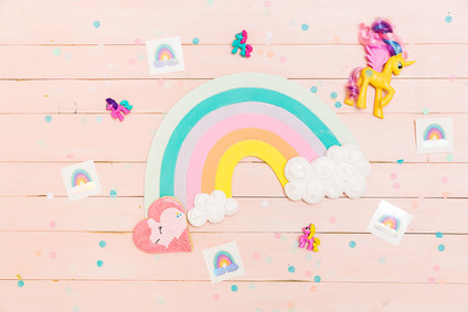 Modern rainbow My Little Pony party Inspiration
