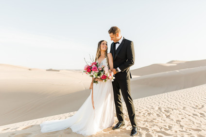 Formal engagement photos on the Sand Dunes of Glamis, CA Inspiration