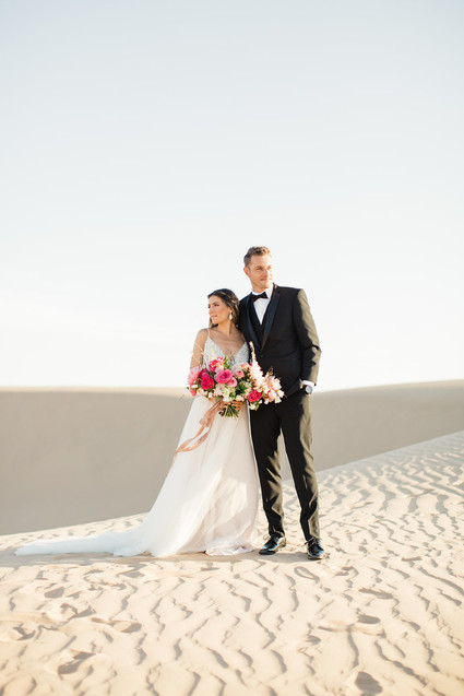Formal engagement photos on the Sand Dunes of Glamis, CA Inspiration