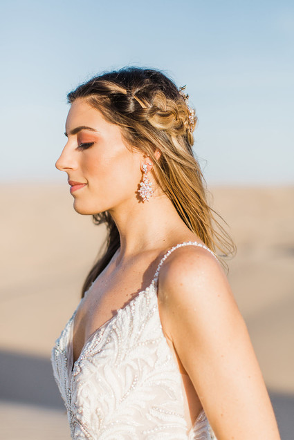 Formal engagement photos on the Sand Dunes of Glamis, CA Inspiration