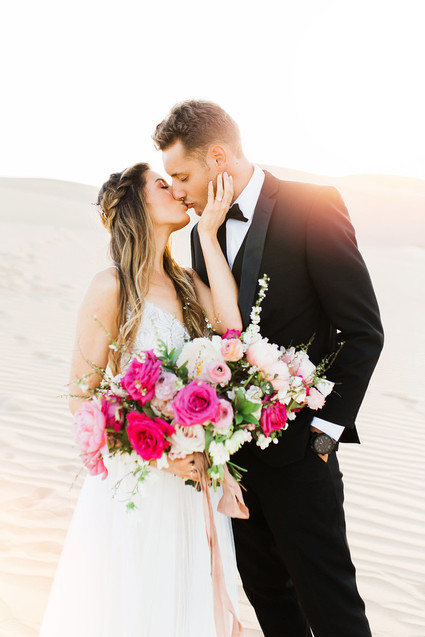 Formal engagement photos on the Sand Dunes of Glamis, CA Inspiration