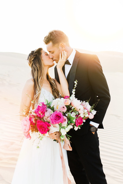 Formal engagement photos on the Sand Dunes of Glamis, CA Inspiration