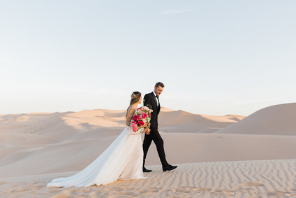 Formal engagement photos on the Sand Dunes of Glamis, CA Inspiration