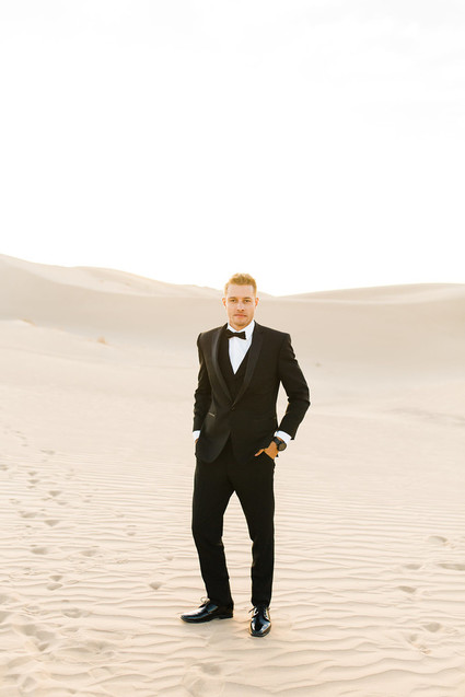 Formal engagement photos on the Sand Dunes of Glamis, CA Inspiration