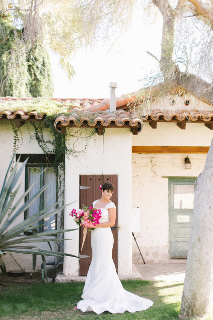 Bougainvillea wedding at Casa Cody in Palm Springs