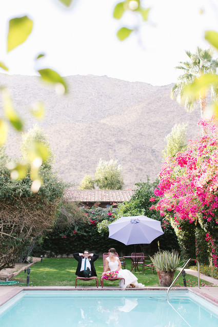 Bougainvillea wedding at Casa Cody in Palm Springs