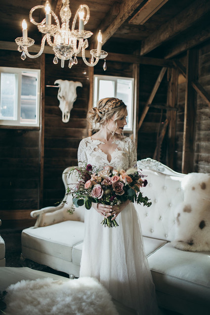 Rustic moody farm wedding inspiration in Bozeman, Montana