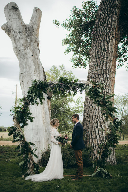 Rustic moody farm wedding inspiration in Bozeman, Montana