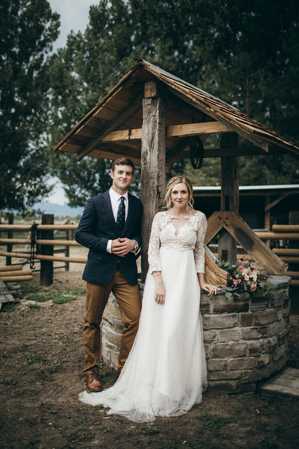 Rustic moody farm wedding inspiration in Bozeman, Montana