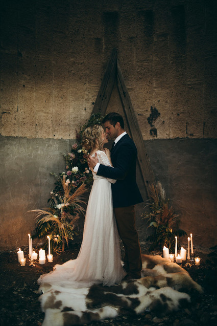 Rustic moody farm wedding inspiration in Bozeman, Montana